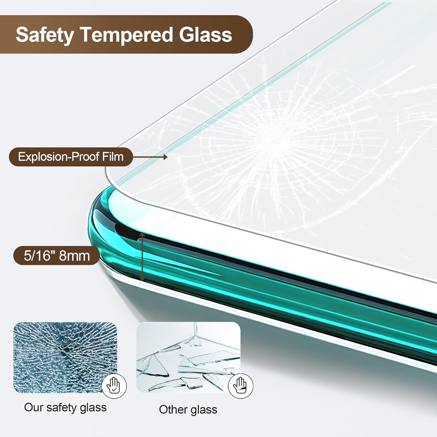 Sliding Shower Door Soft- Closing Sliding Shower Door  Frameless Shower Door  Tempered Glass Sliding Door (6)