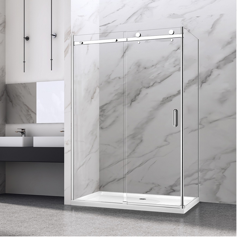 Sliding Shower Enclosure Soft- Closing Sliding Shower Door  Frameless Shower Door  Tempered Glass Sliding Door (2)